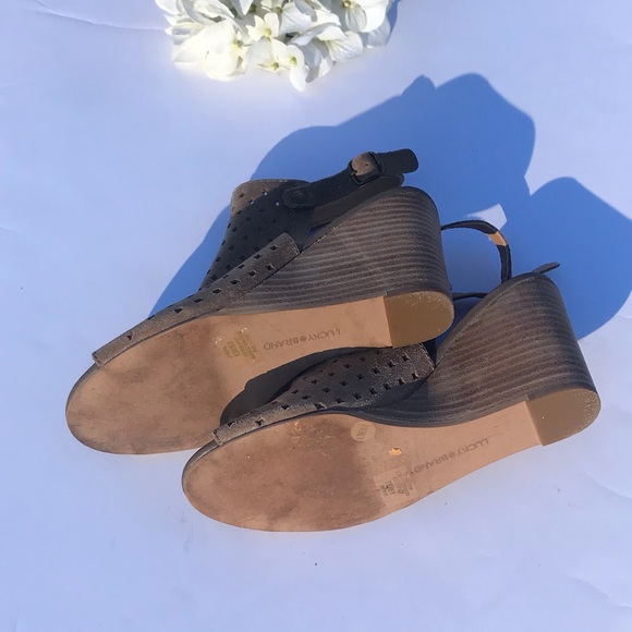 🛑🛑SOLD🛑🛑Lucky Brand Peep Toe Wedges - Picture 6 of 8